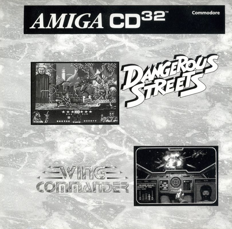 Dangerous Streets & Wing Commander box art for Amiga CD32